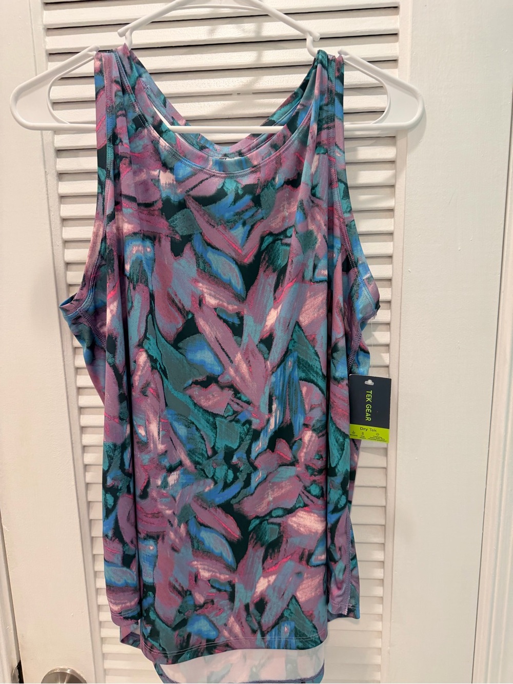 tek gear Abstract Brushstroke Tank in Purple and Teal - Picture 5 of 6